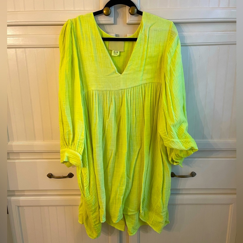 Anaak tunic size 2 (large) overdyed in neon